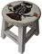 Simandra Holzhocker Kinderhocker Hocker Sitzhocker Fußbank Massivholz Schemel Stuhl mit Tiermotiv Deko weiß Farbe Eule