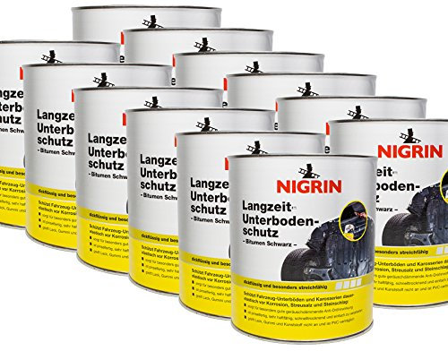 NIGRIN 12x 74061 Langzeit-Unterbodenschutz Bitumen schwarz 2,5 kg