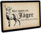 CreaLuxe Fussmatte - Hier wohnt EIN Jäger mit der Beute seines Lebens - 60x40cm, Bedruckt, Fußabtreter, Fußabstreifer für die Haustür, Fußmatte rutschfest