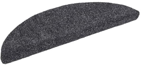 vidaXL Stufenmatten Selbstklebend 15 STK. 56x17x3 cm Dunkelgrau Halbrund