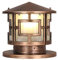 Außen Retro Sockelleuchte Gartenleuchte E27 Wasserdichte Bronze Säule Lampe Wegeleuchte Sockellampe Zaunleuchte Rasen Hof Garten Balkon Landschaft Pollerleuchte (30 * 30 * 28 cm)