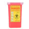 Nikou Tattoo Medical Plastic Sharps Container, Sharps Bin 1L Tattoo Needles Disposal Bin Disposable Tattoo Needle Nozzle Textile Trash Can Compact Waste Box(Red)