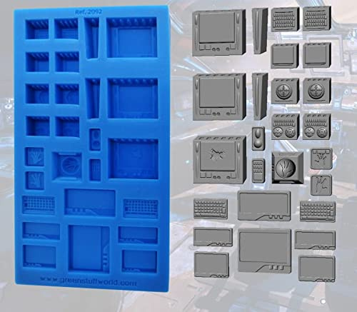 Green Stuff World Silikon Molds - Control Panels