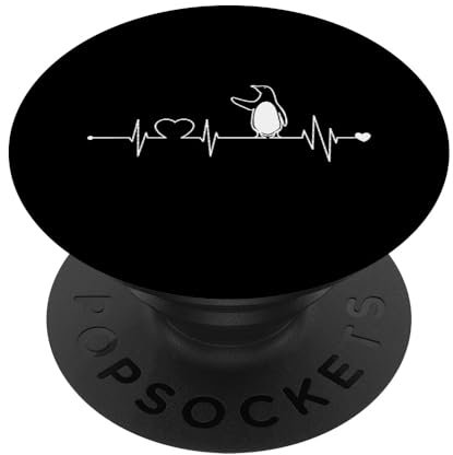 PopSockets Pinguin Herzschlag Pinguine Penguin Heartbeat Penguins PopSockets mit austauschbarem PopGrip