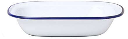 Dunlevy Enamel Pie Dish Roasting Tray Enamel Plate Tray Serving Roaster Casserol Pan (Pie Dish - 24cm)