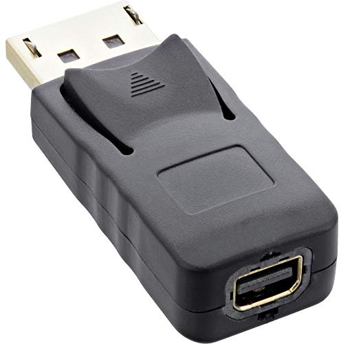 InLine® DisplayPort-adapter, DisplayPort-kontakt till Mini DisplayPort-uttag, 4K/60 Hz, svart/guld