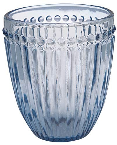 GreenGate - Glas, Wasserglas - Alice - Glas - blau - Höhe 9,5 cm
