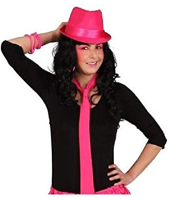 narrenkiste O22582-20 neon-pink Herren Neon Krawatte