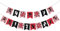 Fangleland Ninja Happy Birthday Banner für Jungen Rot Schwarz Ninja Krieger Geburtstag Girlande Anime Fans Thema Party Supplies