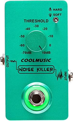 COOLMUSIC C-CS02 Noise Guitar Effect Pedal, Noise Killer Guitar Pedal Noise Suppressor Effect 2 Modi für E-Gitarre und Bass True Bypass