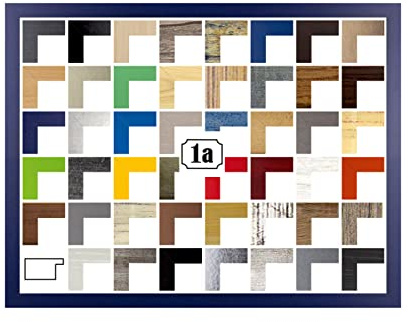 Puzzello Puzzlerahmen Bilderrahmen Posterrahmen 60x85 cm Dunkelblau gewischt 85x60 cm mit Antireflex Kunstglas