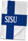 Handtuch 40x70cm, Typografie - Sisu Auf Finnland-Flagge - Finnisches Wort Für Stoische Willensstärke des Finnen Duschtuch Tragbar Sporthandtücher Ausbleichsicher Saunatuch Für Erwachsene Kind