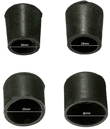 Stuhlbeinkappen aus Gummi, 25 mm, Tischfüße, geräuscharm, runde Stuhlbein-Bodenschoner, schwarz, rutschfest, Möbelfüße, 16 Stück