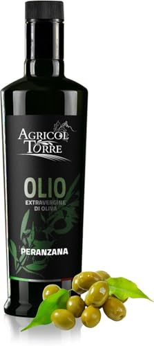 AGRICOLTORRE - Olio Extra Vergine di Oliva Peranzana - Olio di Oliva da Processi Puramente Meccanici - con Olive Perenzane 100% Made in Italy (1 Litro)