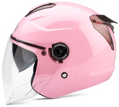 Galatée Casque avec Double Visière. Coque Abs, Eps Renforcé(Rose