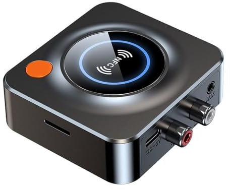 eppfun AK3040R Récepteur Bluetooth 5.3, Adaptateur Bluetooth pour Chaine Hi-FI, Bluetooth Audio Receiver avec Jack 3.5 & RCA pour Enceinte Home