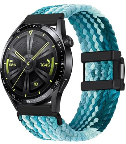 Coholl 22mm Nylon Magnetarmband, kompatibel mit Samsung Galaxy Watch 3 (45mm/44mm)/Uhr 46mm/Ear S3 Classic/Frontier/Huawei GT2/GT3, Nylon Armband Sport Ersatz Armband, 22mm (22mm, Purple)