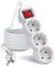 EXTRASTAR Regleta Alargador de 3 Metros con 3 Enchufes e Interruptor, para el hogar, Oficina y Viajes, Blanco 1Pc