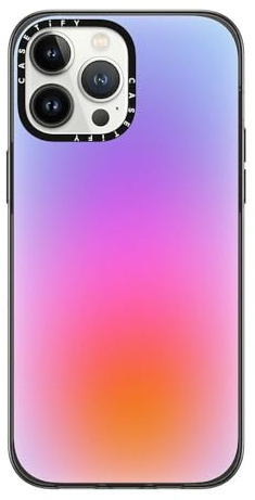 CASETiFY Kompakte iPhone 13 Pro Max Hülle [2 x Falltests in Militärqualität / 1,2 m Fallschutz] – Farbwolke: A New Thing is On The Way – Klares Schwarz, CTF-15523580-16005121