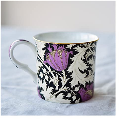 GRFIT Smart Mug Creative Mug Retro Home Coffee Bone China Mug Family Afternoon Tea Mug Suitable for Cafe Office Tea Room Milk Tea Cup