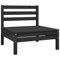ZEYUAN Garten-Mittelsofa, Balkon Möbel, Kleines Sofa, Gartenlounge, Schwarz Kiefer Massivholz, 63,5 cm x 63,5 cm x 62,5 cm