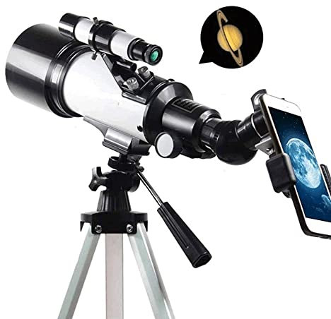 Teleskop, Refraktor-Professionelles Teleskop - 700-mm-Brennweite-Teleskope für die Astronomie für Erwachsene, mit stabilem Stahlstativ