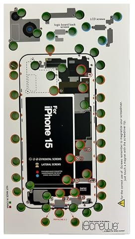 DottorPod iScrews Plateau à vis compatible avec iPhone 15 Guide d'organisation
