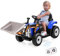 GYMAX Kids Ride on Bulldozer, 12V Battery Powered Toy Car with Remote Control, Light, Music, USB, Adjustable Arm & Bucket, Slow Start, Children Electric Excavator for 3-8 Years Old (Blue+Black)