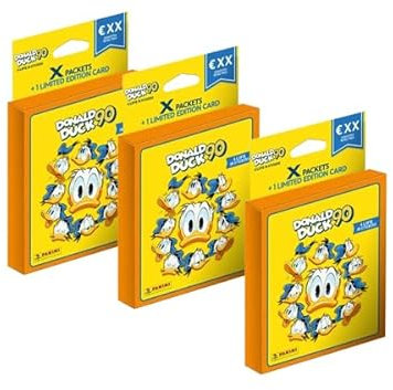 Panini 90 Jahre Donald Sticker / 3x Eco Blister Pack