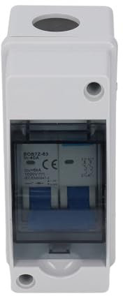 Interrupteur de Déconnexion CC, Disjoncteur Miniature à Couvercle Transparent avec Boîte de Distribution IP65, pour Système connecté au Réseau de Panneaux Solaires Photovoltaïques