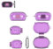TEHAOUU Protective Case for Bose QuietComfort Earbuds Case Cover Transparent Soft Silicone Shockproof Waterproof Anti Scratch Anti Fall Easy Carrying Sleeve with Keychain (Transparent Purple)