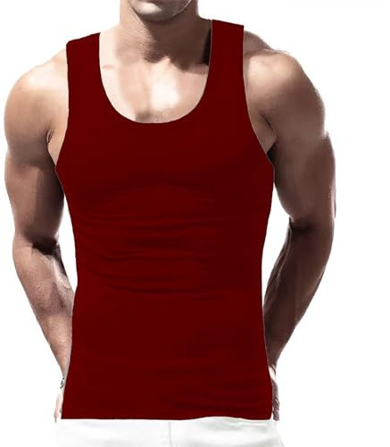 Tanktops Für Herren Einfarbig T-Shirt Passform Kleidung Leicht Funktionsshirt Hawaii Achselshirt Outdoor Achselshirts Muscle Trägershirts Ärmelloses Axelshirt Modische Streetwear