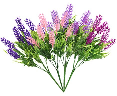 Alipis Simulierte Lavendel Blumen Bouquet Gefälschte Lavendel Stem Verzierungen für Party