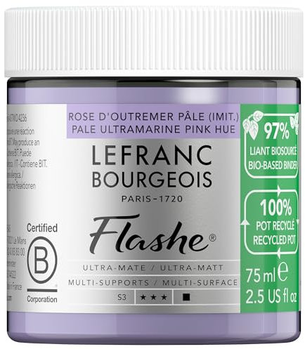 Lefranc Bourgeois Flashe Bio Based Peinture acrylique Pot de 75ml Rose D'Outremer Pâle (Imitation) Série 2