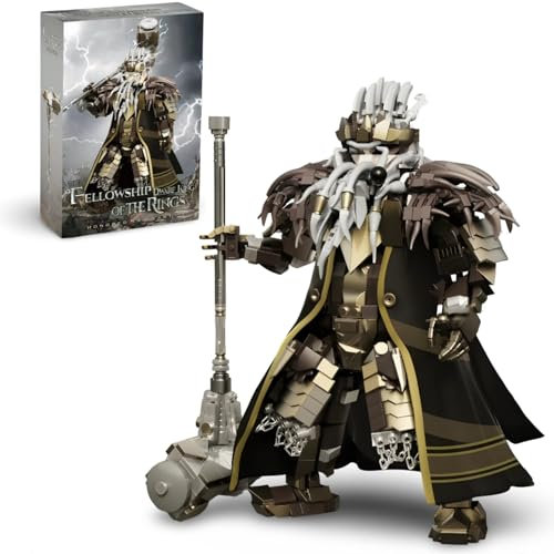 Ebortsin Lord of Ring Zwergenkönig Action Figur Bausteine mit Waffen, 1238 Stück Film Charaktere Herr de Rings Modell Bausatz, STEM Baustein Geschenk für Lord Lover, kompatibel mit L***