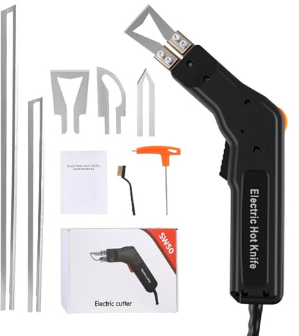 Styroporschneider mit 5 Nichrom,300W Styropor Schneider Heißschneider Elektrisch,Styroporschneider Heißschneider für Schwamm Wandtuch Stoff Seil Gurtschaum Plastik (Schwarz)