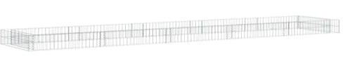 Mokuyary Jardinière surélevée gabion en acier galvanisé 500 x 100 x 20 cm Panier à pierres en métal, mur de pierre comme clôture de jardin, grille de gabion comme brise-vue