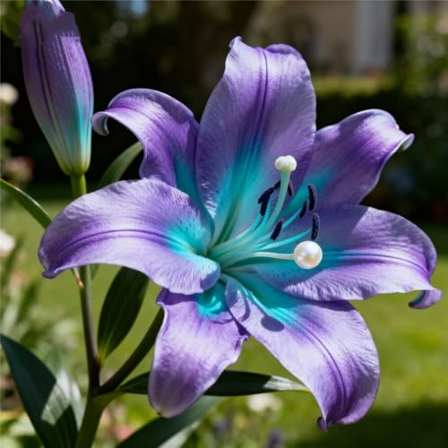 Lilien/Winterharte mehrjährige Lilie&Tigerlilie,ausgewählte,Orientalische LilieLilienmischung,selten,frischer Duft/Mysteriöse magische Glühbirne-6Rhizome-F