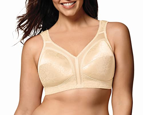 PLAYTEX Womens 18 Hour Comfort-strap Wireless Bra, Full-coverage With 4-way Trusupport, Single & 2-pack Bras, Natural Beige, 36D US