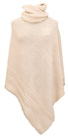4sold (TM) Damen Poncho + Handschuhe Fäustlinge Damen Assymetrical Cape Top One Size Acryl Blends Halsband Neck Warmer Schal-Schal (poncho sheep)