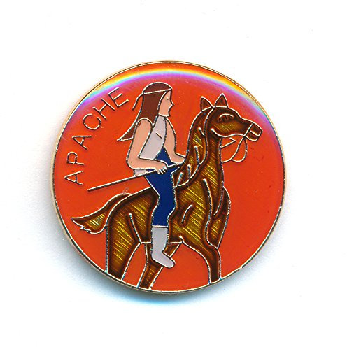 hegibaer Apache Apatsche Mescalero Krieger Indianer Metall Button Badge Pin Anstecker 0341