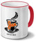 Tasse mit Namen Jan - Motiv Coffee Mug - Namenstasse, Kaffeebecher, Mug, Becher, Kaffeetasse - Farbe Rot
