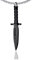 Fusamk Fashion Titanium Steel Dagger Tag Pendant Knife Necklace, Stainless Steel, No Gemstone