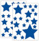 WANDKIND Sternen Set Kinderzimmer 36 Stück Sterne Aufkleber Sternenhimmel zum Kleben Stern Wandtattoo Wandaufkleber Sticker Wanddeko (Blau)
