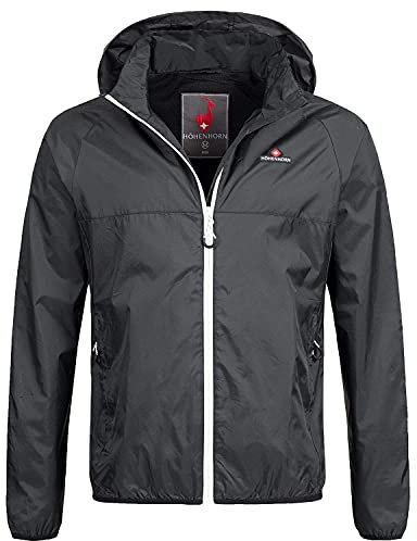 Höhenhorn 3O1 Rigi Herren Regen Jacke Weißer Zipper Schwarz Gr M