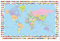 Postereck - 0609 - Hochwertiges Weltkarten Poster | Weltkarte Wand zum aufhängen | Unterricht Klassenzimmer Schule World Map Wall | Landkarte Welt XXL | Poster - 4:3-81,0 cm x 61,0 cm