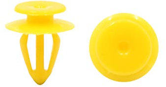 sourcing map 50Pcs 6mm Clip Remache Amarillo Grapas de Panel Puerta Guardabarros Vehículo Universal