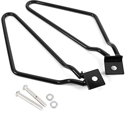 2 supporti di fissaggio per borsa moto, supporto di montaggio per borse sella sinistra e destra, colore: nero