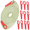 SPARES2GO Mounting Disc & Plastic Blade for Challenge MEH29 (900w) MEH929 Lawnmower (+ 10 Blades)