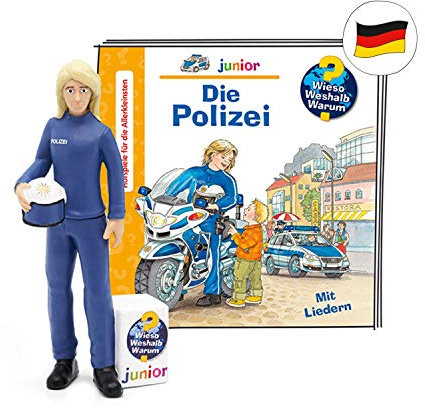 tonies Hörfiguren für Toniebox, Wieso? Weshalb? Warum? junior – Die Polizei, Hörspiel mit Liedern für Kinder ab 3 Jahren, Spielzeit ca. 32 Minuten